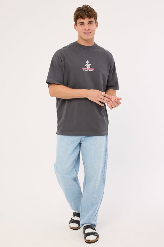 Common Need Wildflower Heavyweight Boxy Tee Washed Black
